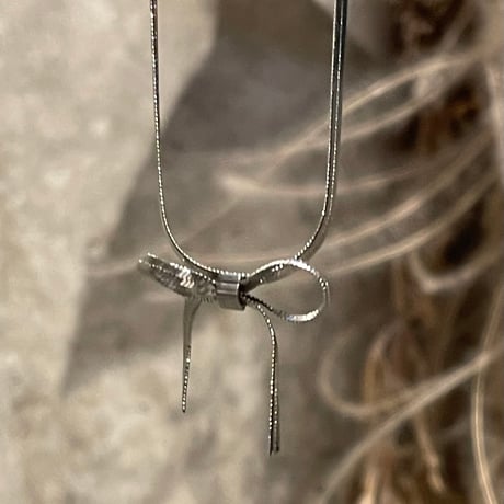 2412NC0281 / Herringbone Ribbon Choker（Silver）