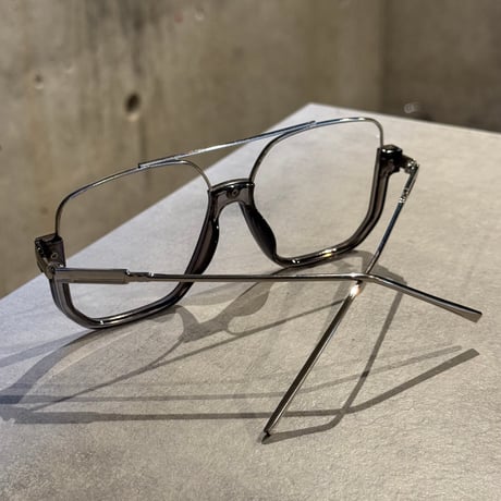 SE24SG_CA009/ square metal frame clear Sunglasses (Silver/Clear)