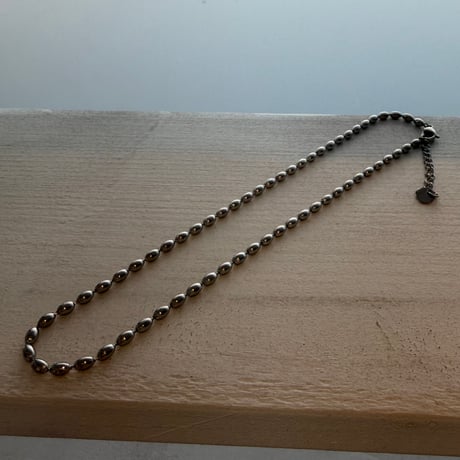 2605NC0394 / Oval ball chain Necklace（Silver）