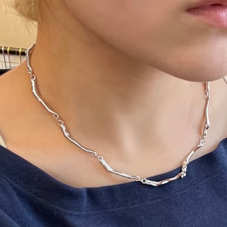 2506NC0345 / Craft bar Necklace（Silver）