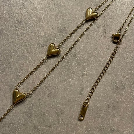 2503NC0332 / Y Heart motif necklace（Gold)
