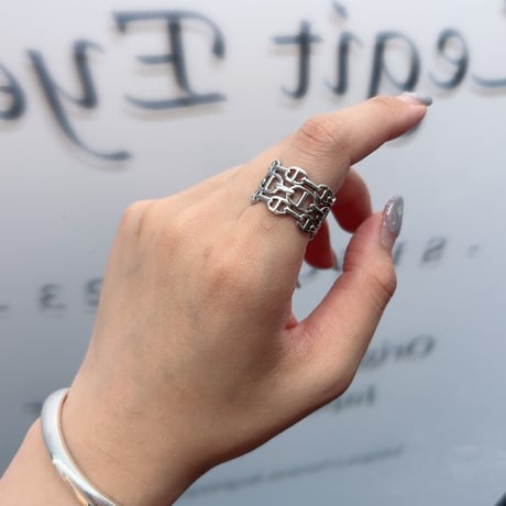 2606RG0813 / Mantel connect design ring（Silver）