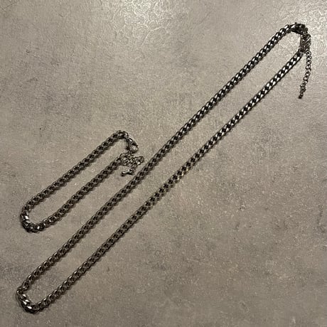 2412NC0276 / Curb chain Necklace（Silver）