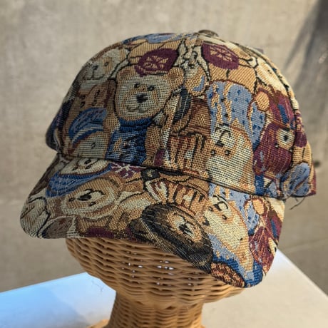 2508HW0098(S) / Jacquard Bear Cap（Navy）