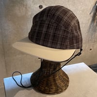 2504HW0087(S) / 2Way cotton check cap（BrownCK）