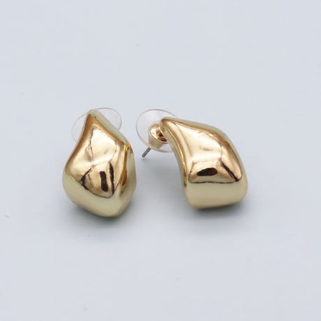 Irregular Geometric Drop Shaped Pierce（Gold） /   2105-PR0142