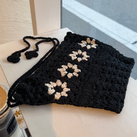 2606HW068(S) / Floral Hooded Bonnet（Black）