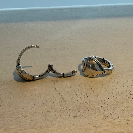 2605PR0846 / Mini Heart hoop pierce（Silver）