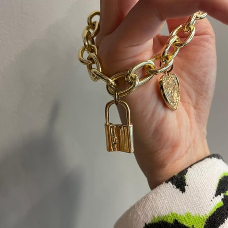 Heart charm Design Bracelet（Gold）/ 2110_BR0120