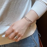 2504BR0081/ Knot wave bracelet（silver)
