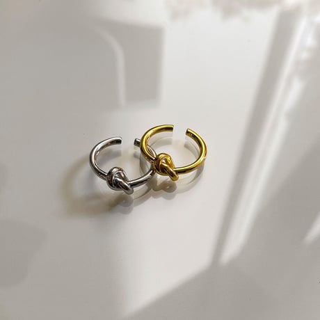 Metal Knot Twisted ring （Silver）   /  2201_RG0164