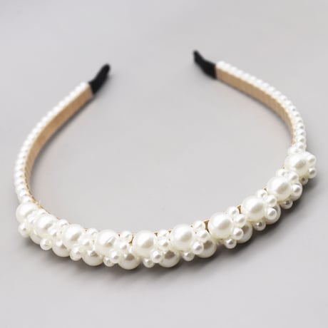Big Pearl irregularity headband（Pearl）/ HA-030