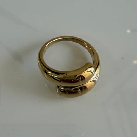 2604RG0779 / Twist drop ring（Gold）