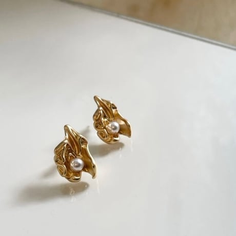 pearl design pierce（Gold）/ 2201_PR0430