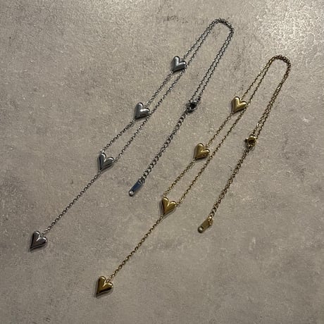 2503NC0332 / Y Heart motif necklace（Gold)