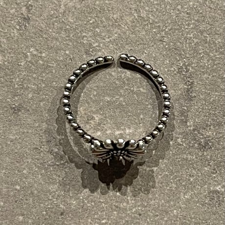 2410RG0527 / Ball chain mini flower ring（Silver）
