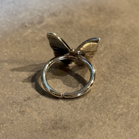 2504RG0608/ Metal butterfly ring（Silver）