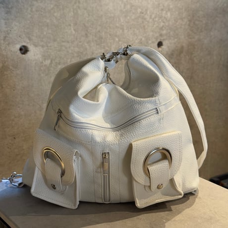 2507BG035(S)/ 2Way Shoulder Bag （White)
