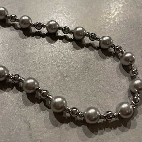 2511NC0373 / Mix ball chain necklace（Silver）