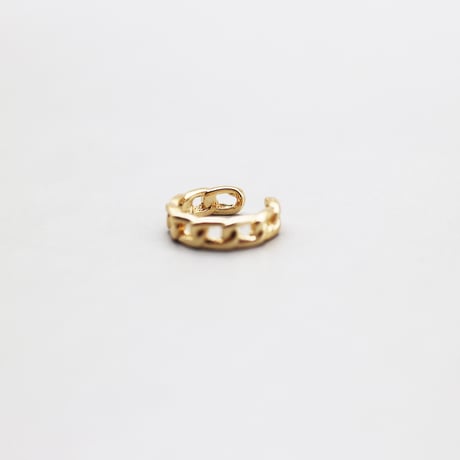 Metal Chain Oval Small  Earcuff （Gold） / EC074