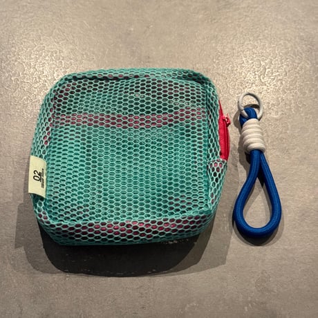 2504GS037(S)/ Multi Mesh Pouch (Mint green×Blue)