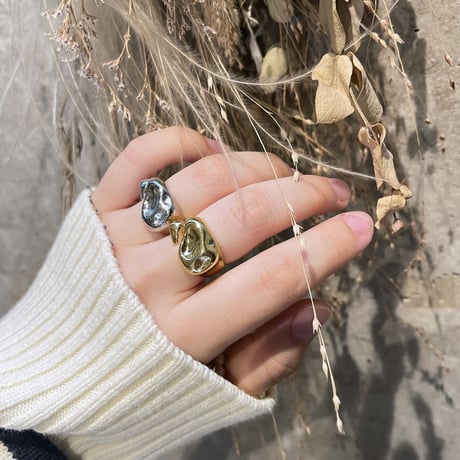 2602RG0742 / Opening asymmetry craft ring （Gold）