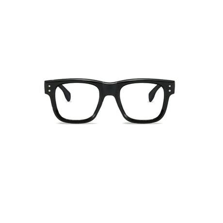 【 Select 】Big Flame Oversize Sunglasses (Black/Clear）