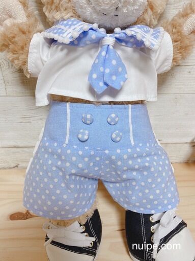 ダッフィーサイズ】切替ショートパンツの型紙 | ぬいぺ