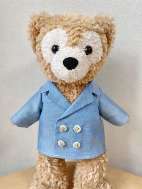 ダッフィーサイズ】ダブルジャケットの型紙 | ぬいぺ