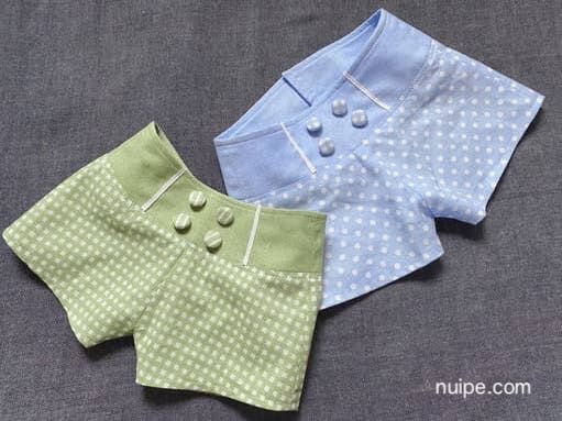 ダッフィーサイズ】切替ショートパンツの型紙 | ぬいぺ