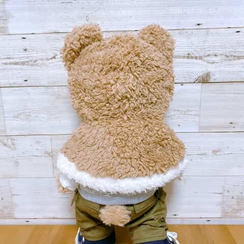 カスタムパーツ】ケープ（ポンチョ）のくま耳【ダッフィーサイズ