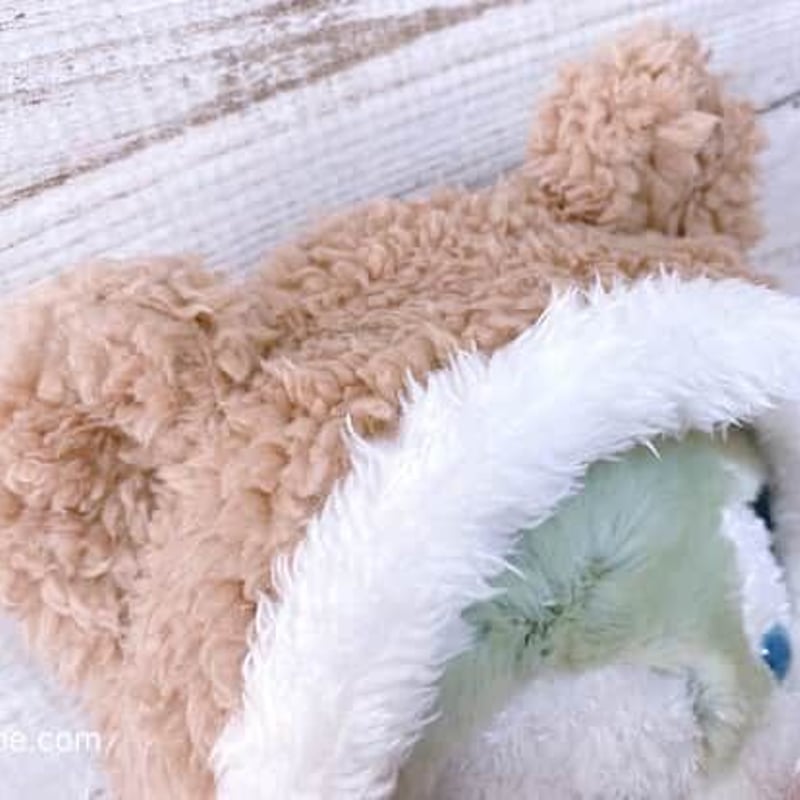 カスタムパーツ】ケープ（ポンチョ）のくま耳【ダッフィーサイズ