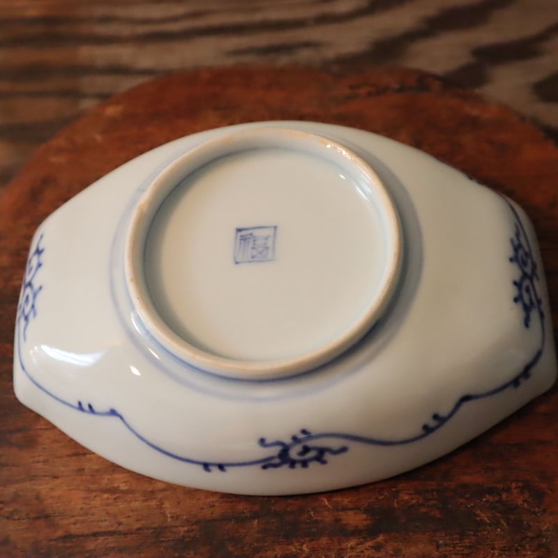 『未使用・小痛み』　九谷焼　角福　花鳥　大皿　皿立て付き Yahoo!オークション -「九谷焼 皿 角福」の落札相場・落札価格