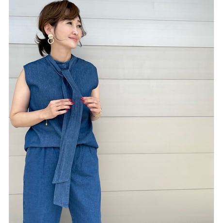 bowtie denim shirt
