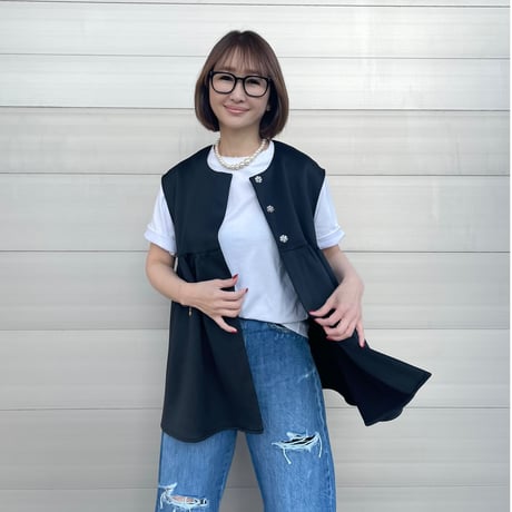 punch peplum gilet