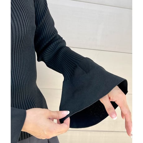 rib knit・black