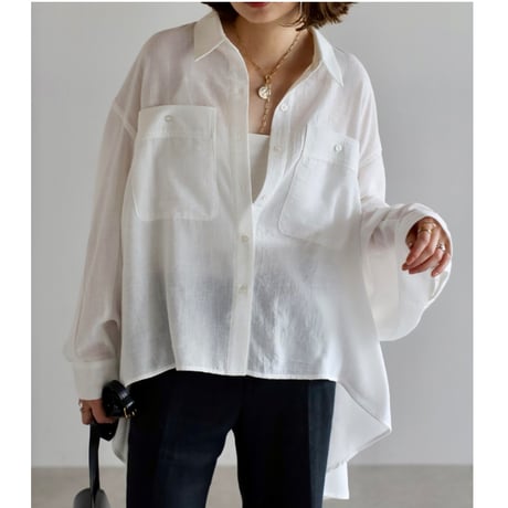 airy shirt・White