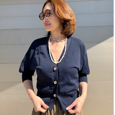 balloon cardigan・navy