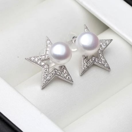 star perl pierce・silver