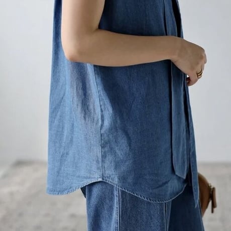 bowtie denim shirt