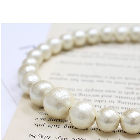 cotton perl necklace