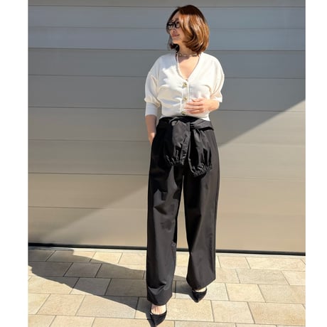 west roll pants・black