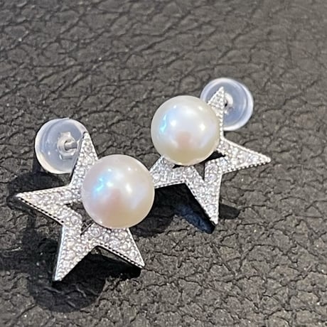 star perl pierce・silver