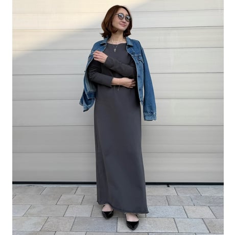 sweat relax op・charcoal gray