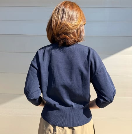 balloon cardigan・navy