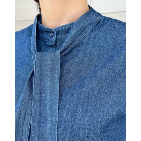 bowtie denim shirt
