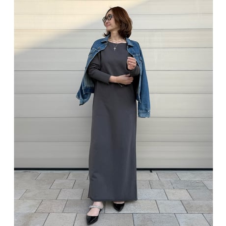 sweat relax op・charcoal gray