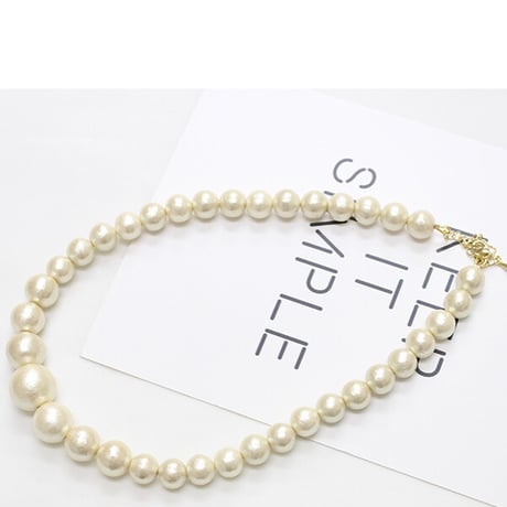 cotton perl necklace