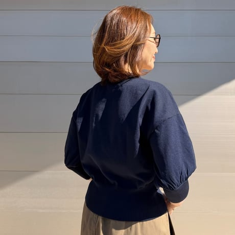 balloon cardigan・navy