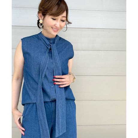 bowtie denim shirt